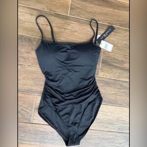 La Blanca Midnight Black Swimsuit, NWT, size 12